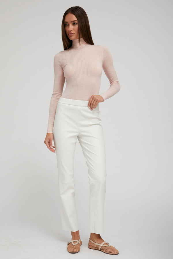 Sprwmn Leather Sophia Pull On White