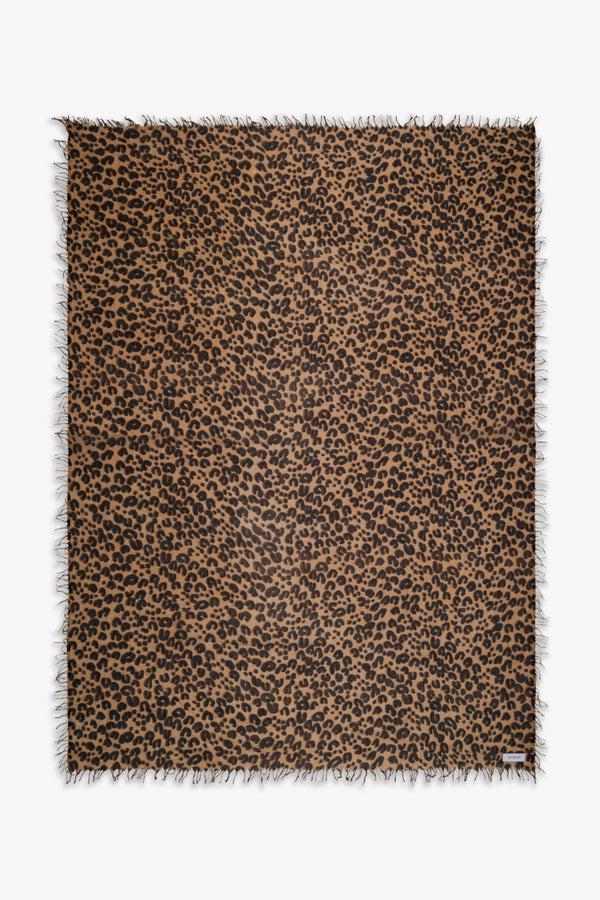 Sprwmn Leopard Cashmere Pashmina Scarf LEOPARD