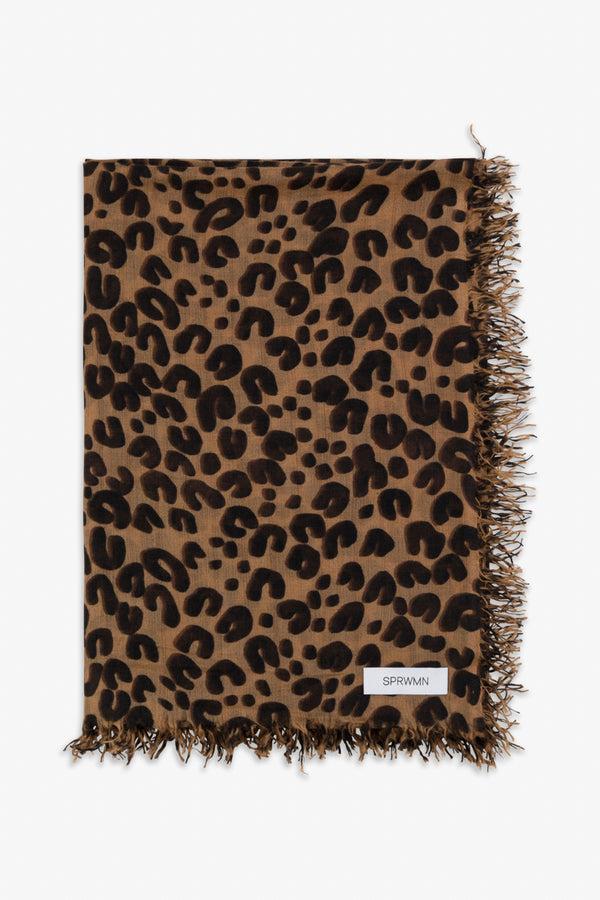 sprwmn Leopard Cashmere Pashmina Scarf LEOPARD