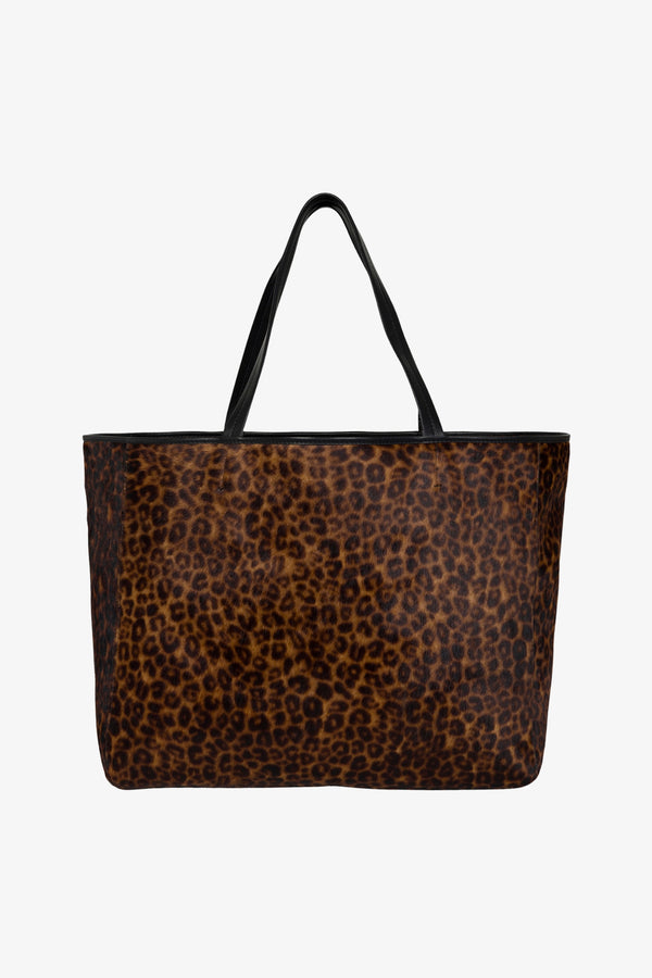 sprwmn Leopard Pony Hair Stella Tote Bag LEOPARD