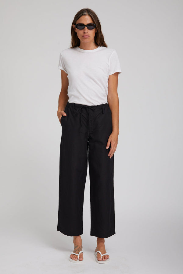 sprwmn Linen Amalfi Pants BLACK