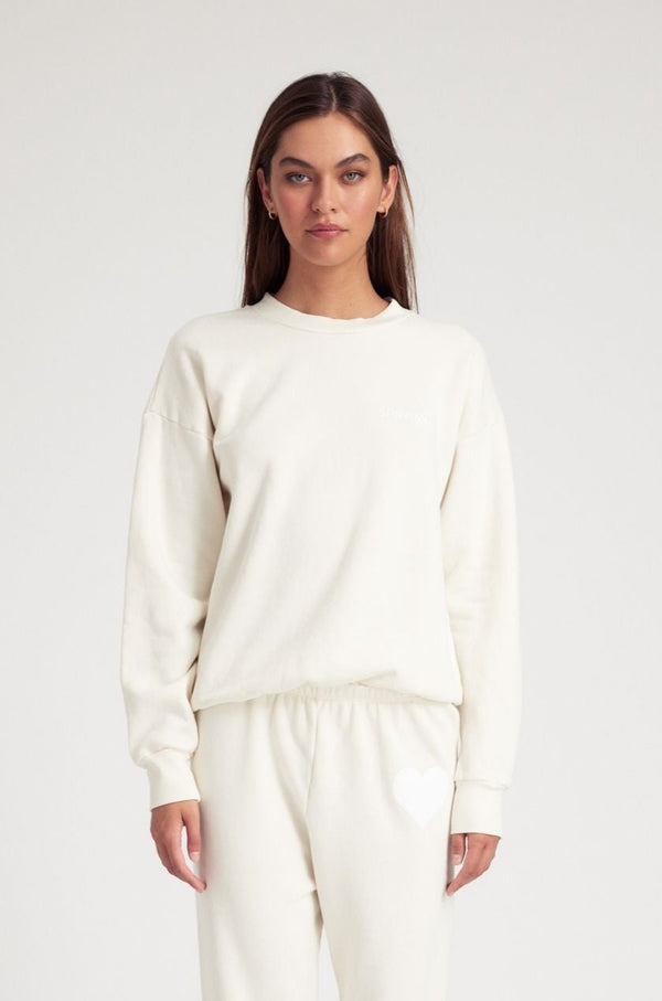 sprwmn Logo Sweatshirt Creme
