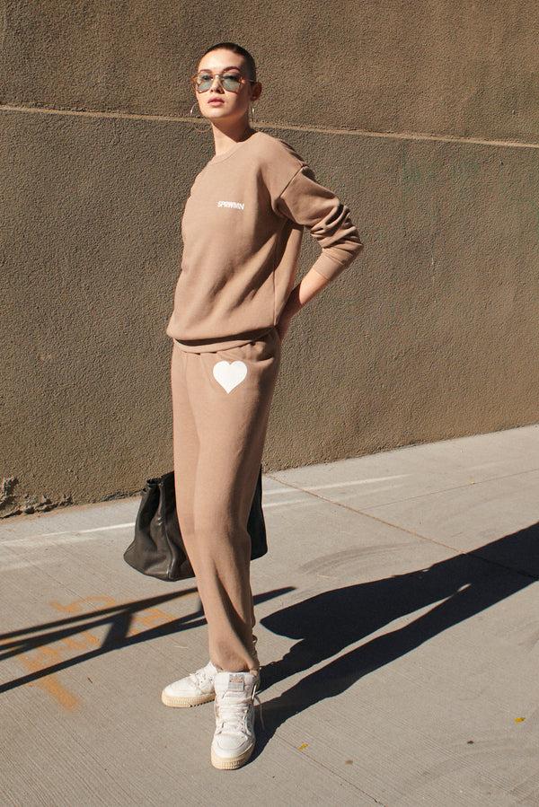 sprwmn Logo Sweatshirt Latte