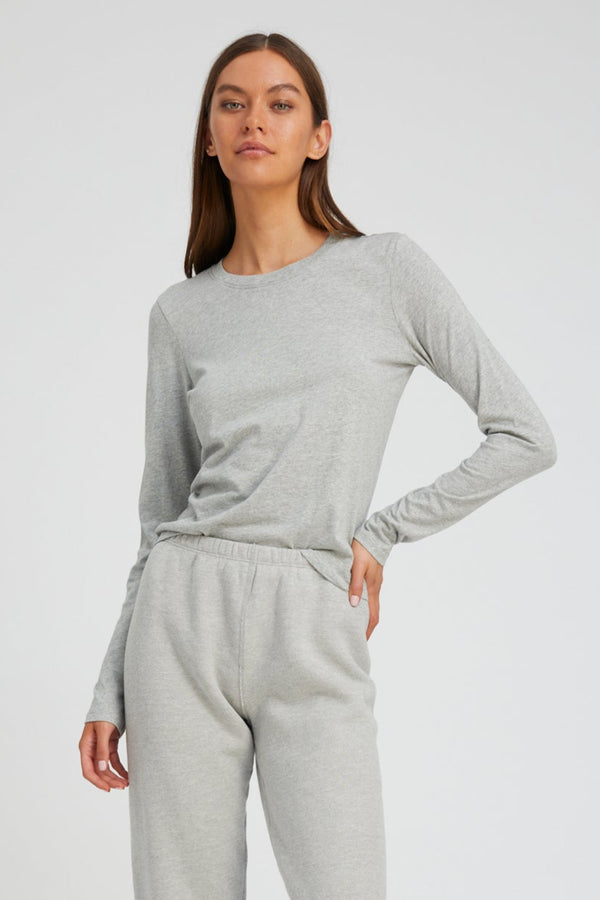 sprwmn Long Sleeve Baby Tee Heather Grey