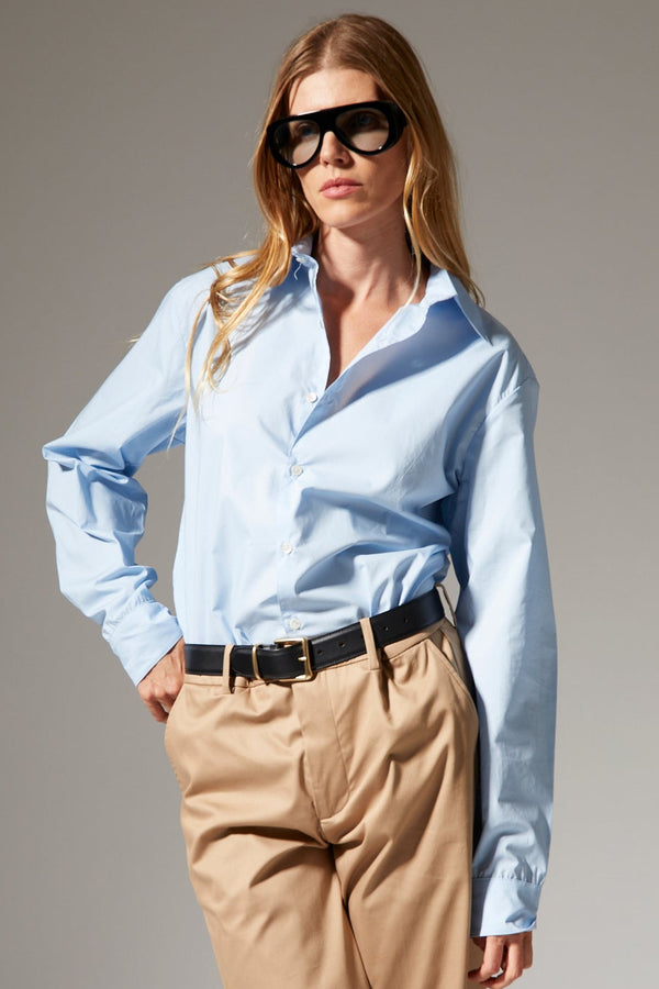 sprwmn Mara Button Down BABY BLUE