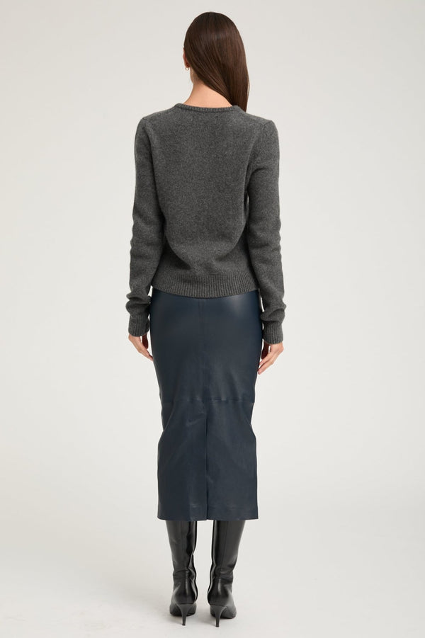 Sprwmn Midnight Leather Tube Skirt Midnight