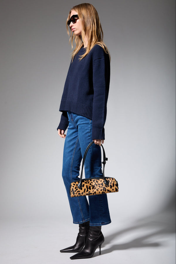 Sprwmn Navy Heavy Cashmere Sweater Navy