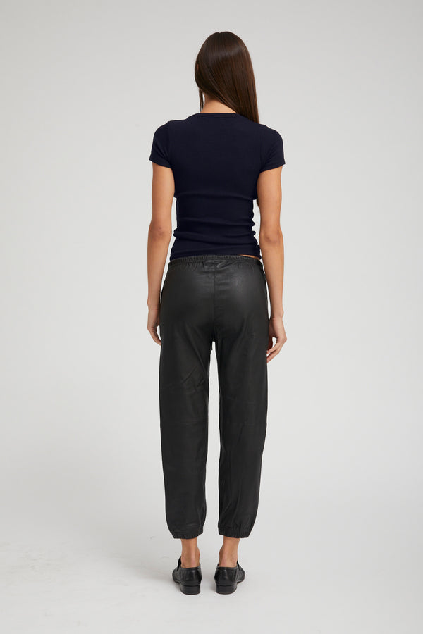 Sprwmn Navy Rib Baby Tee Navy