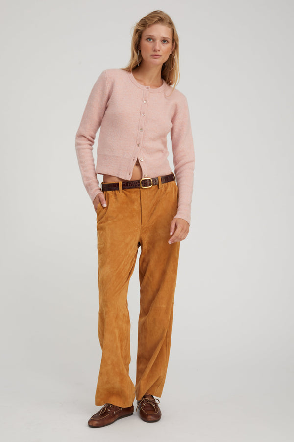 Sprwmn Nutmeg Suede Relaxed Trousers Nutmeg