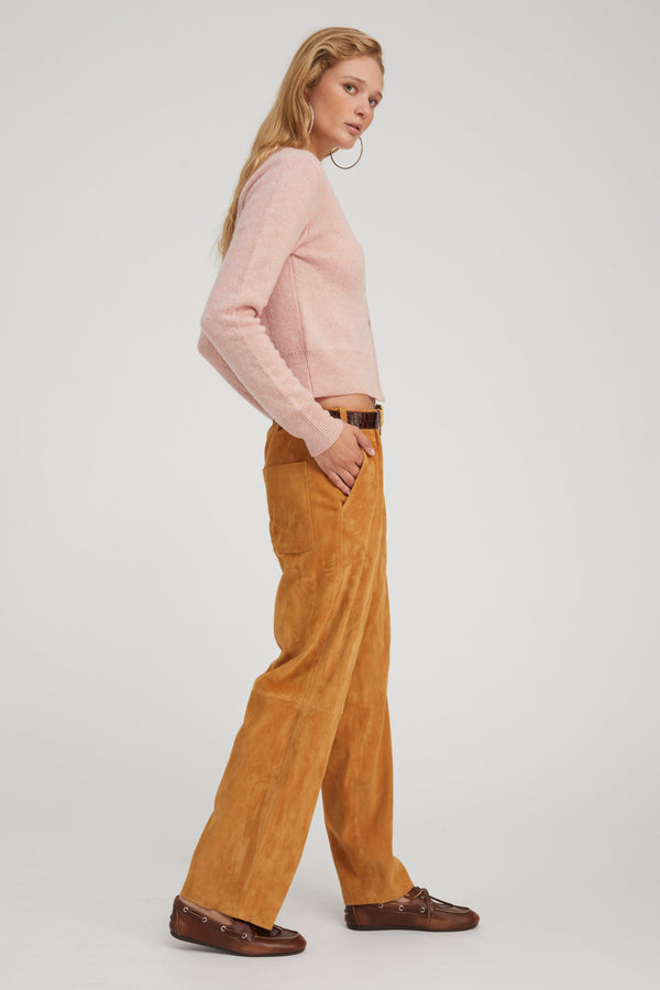 Sprwmn Nutmeg Suede Relaxed Trousers Nutmeg