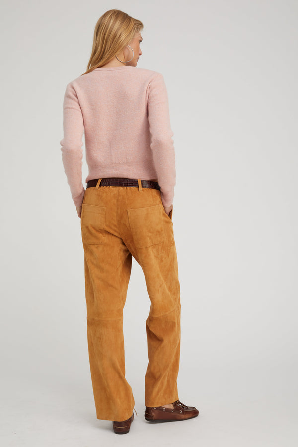 Sprwmn Nutmeg Suede Relaxed Trousers Nutmeg