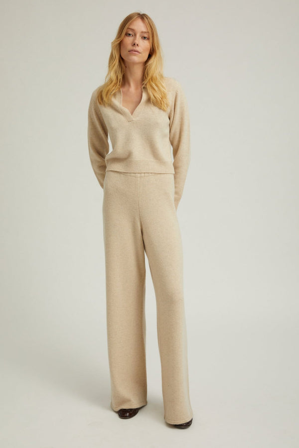 Sprwmn Oyster Cashmere Easy Pants Oyster