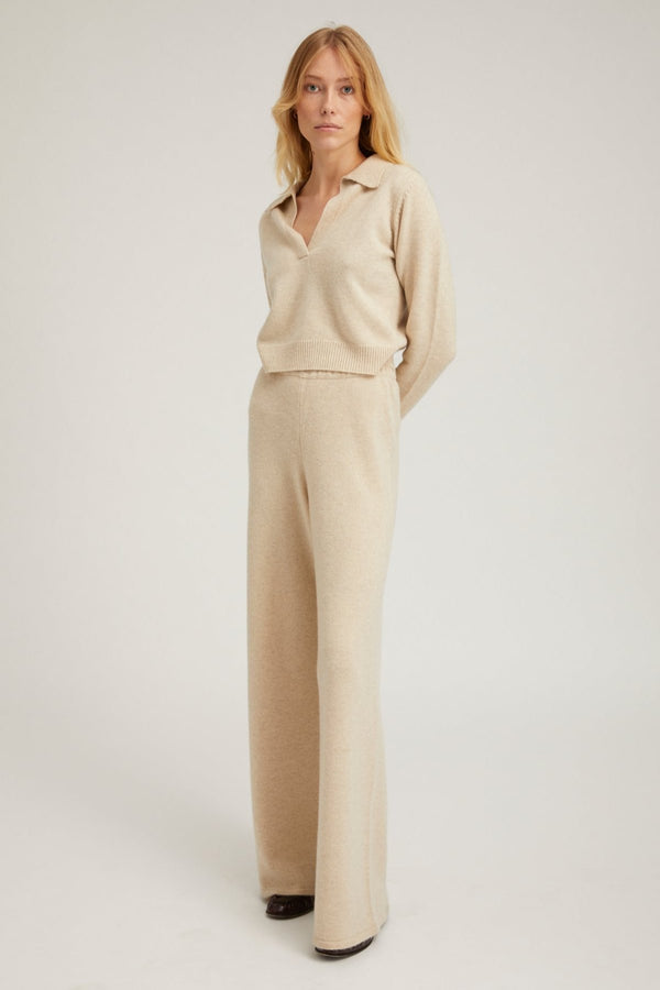 Sprwmn Oyster Cashmere Easy Pants Oyster