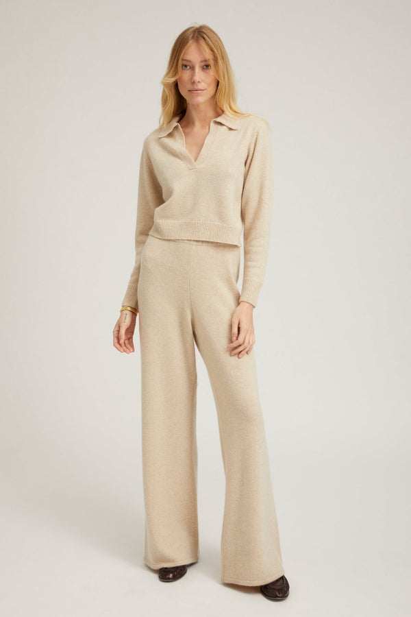 Sprwmn Oyster Cashmere Easy Pants Oyster