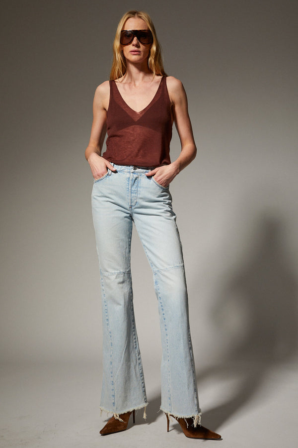 Sprwmn Patch Flare Denim FARAH