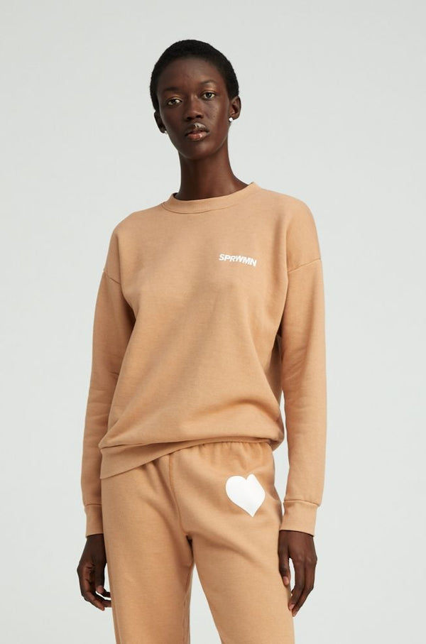 sprwmn Peach Logo Sweatshirt Peach