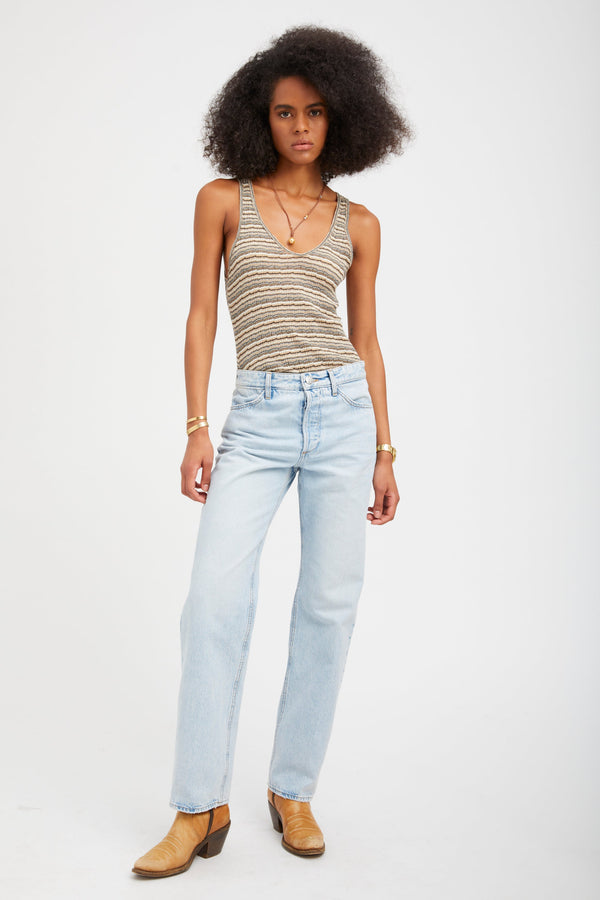 Sprwmn Pointelle Tank STRIPED POINTELLE