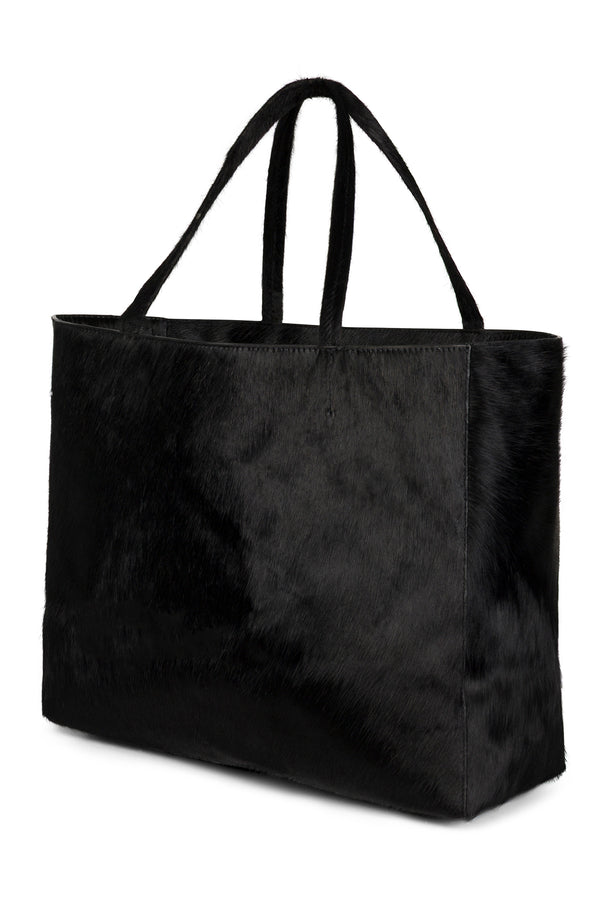 Sprwmn Pony Hair Stella Tote BLACK
