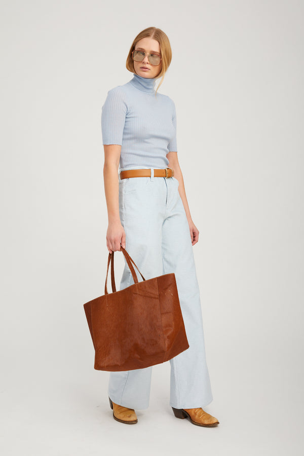 Sprwmn Pony Hair Stella Tote CARAMEL