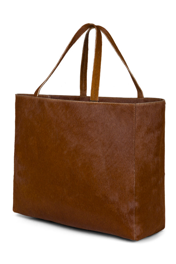 Sprwmn Pony Hair Stella Tote CARAMEL