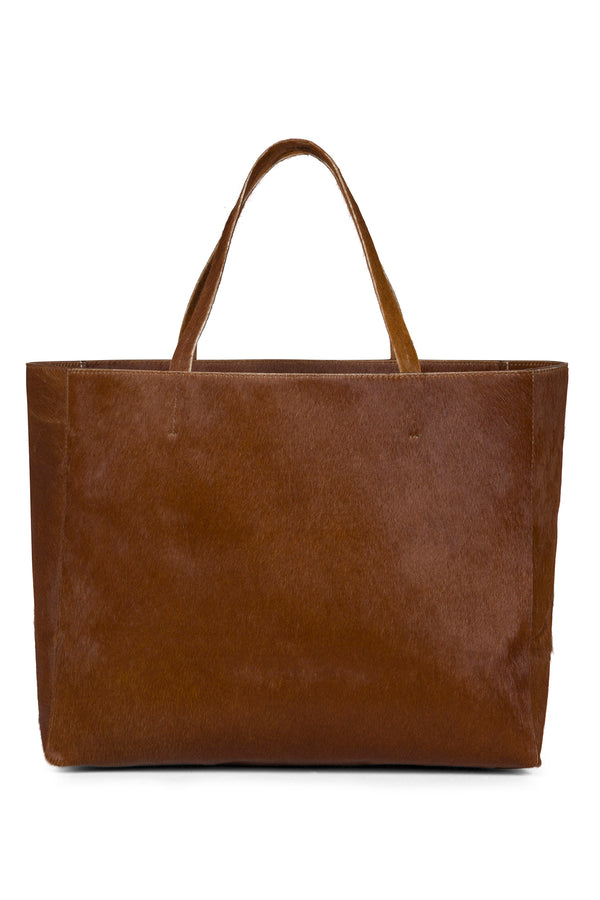 sprwmn Pony Hair Stella Tote CARAMEL