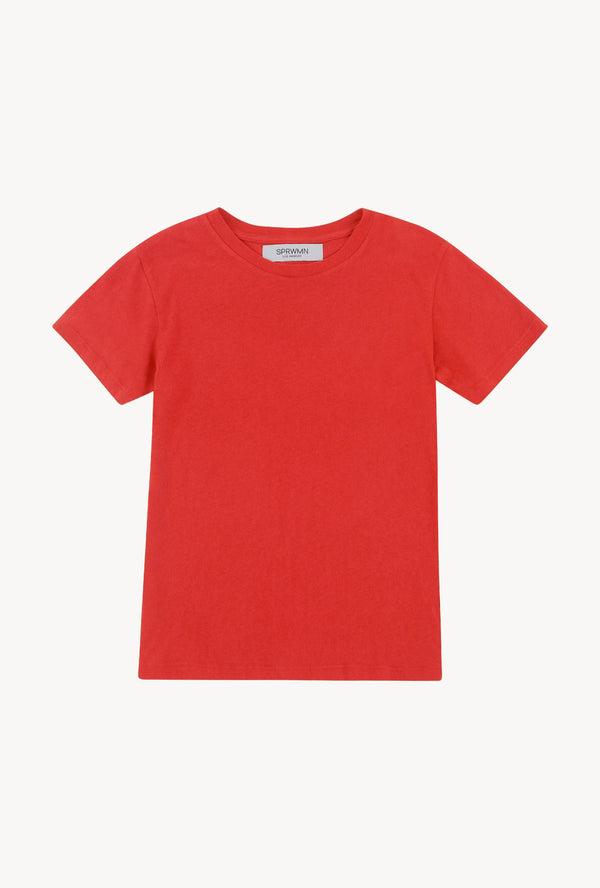 sprwmn Red Cotton Baby Tee RED