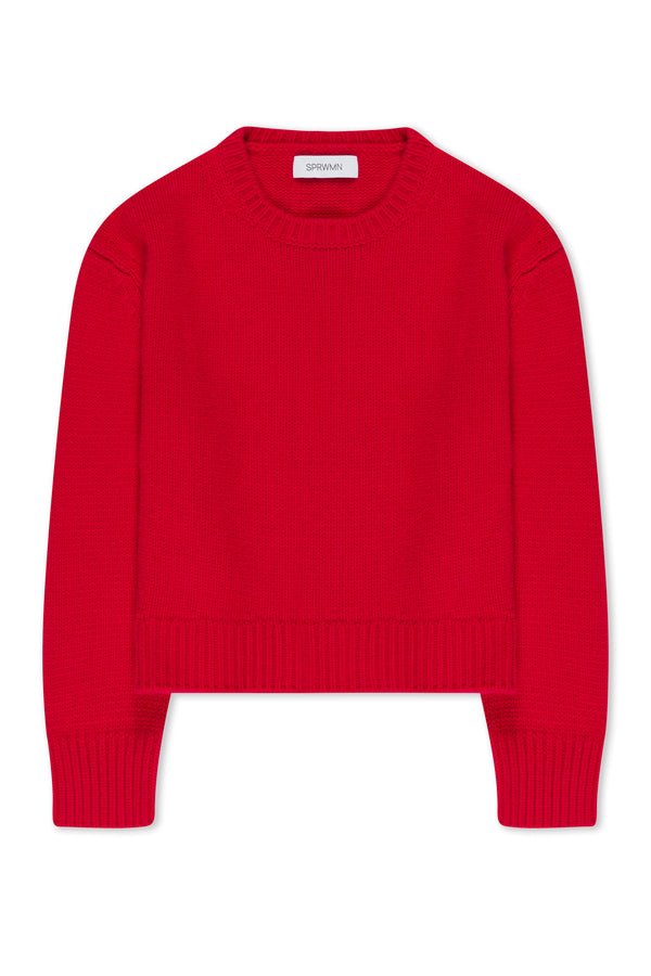 Sprwmn Red Heavy Cashmere Sweater Red