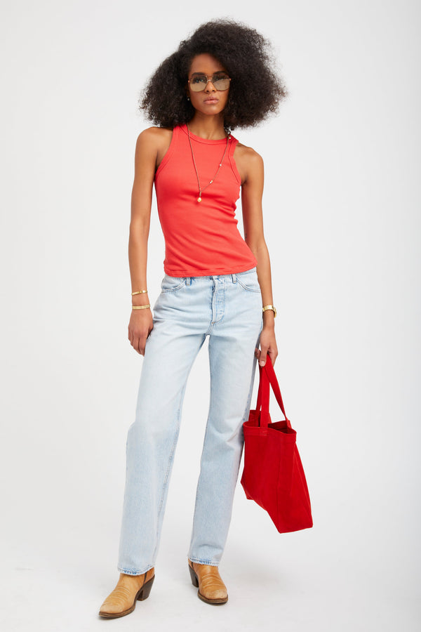 Sprwmn Red Rib Racer Tank RED