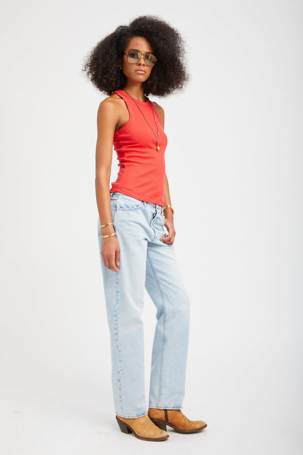 Sprwmn Red Rib Racer Tank RED