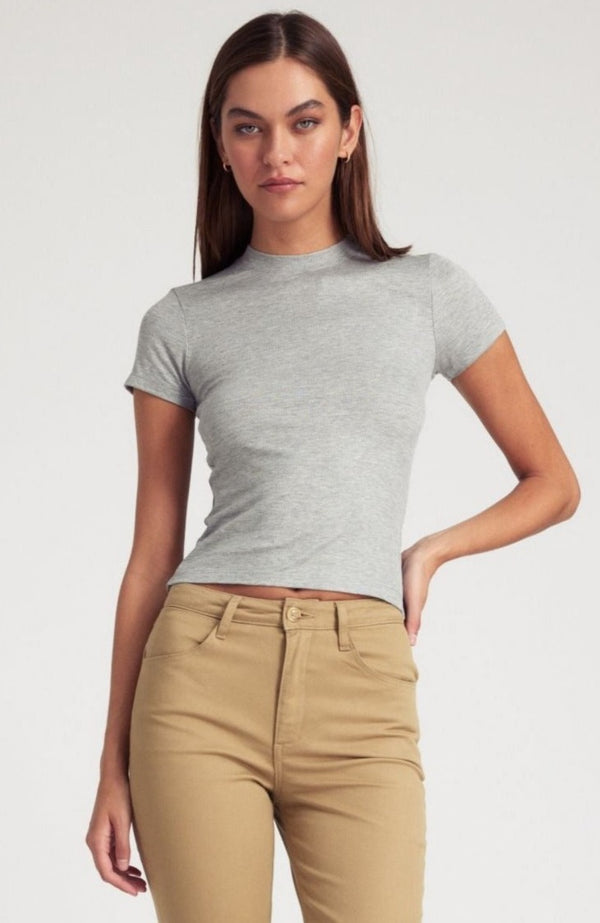 sprwmn Rib Baby Tee Heather Grey