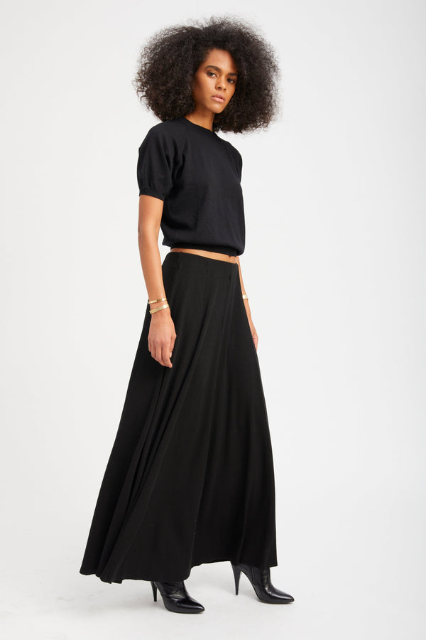 Sprwmn Rib Brigitte Maxi Skirt BLACK