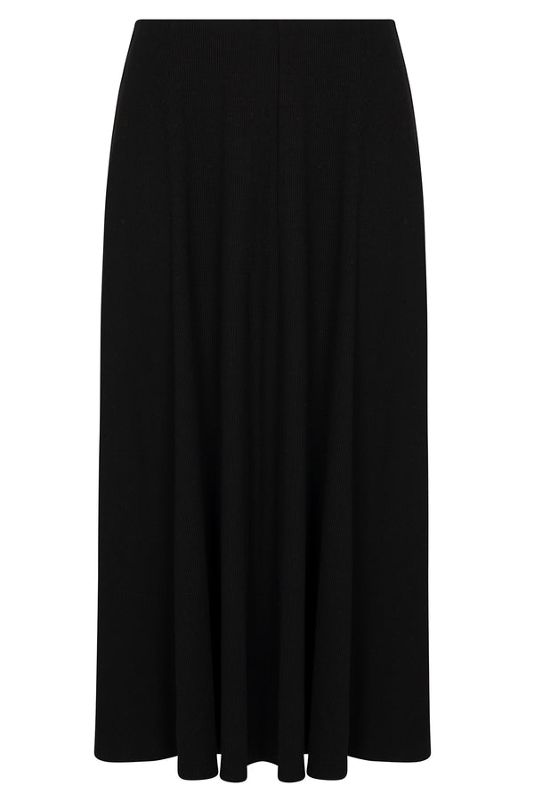 Sprwmn Rib Brigitte Maxi Skirt BLACK