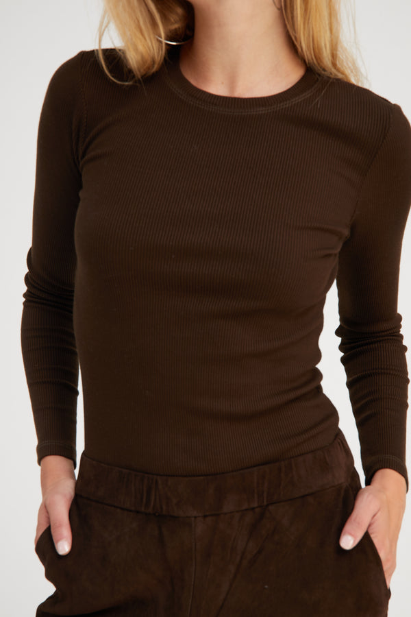 Sprwmn Rib Long Sleeve Baby Tee