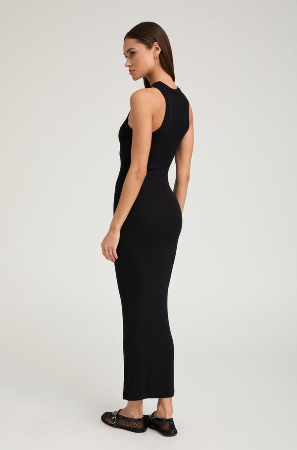 Sprwmn Rib Racer Maxi Dress Black
