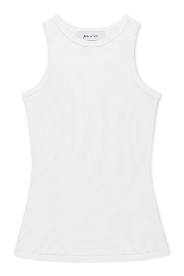 Sprwmn Rib Racer Tank White
