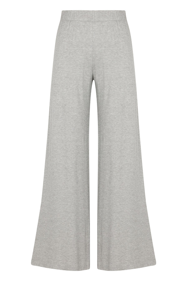 Sprwmn Rib Wide Leg Pants Heather Grey