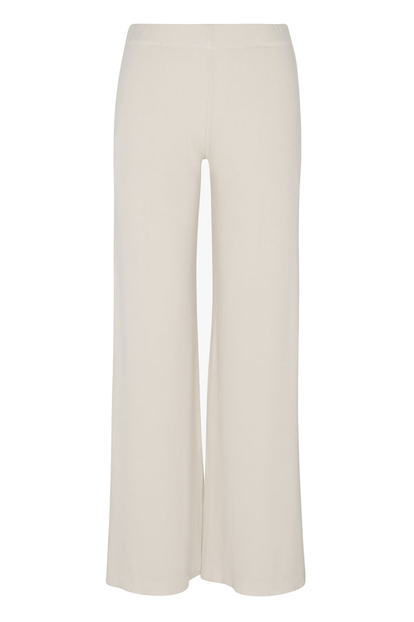 Sprwmn Rib Wide Leg Pants Off White