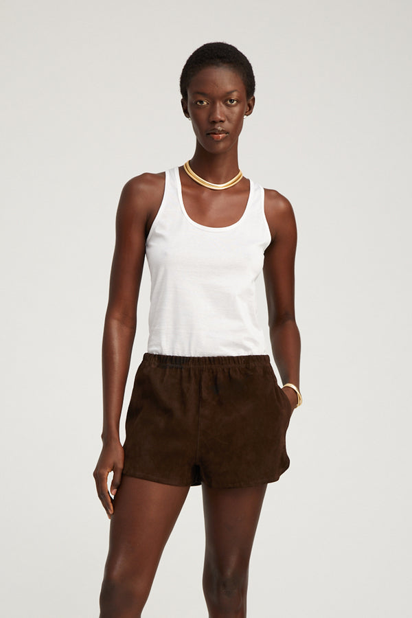 sprwmn Scooped Tank Top White