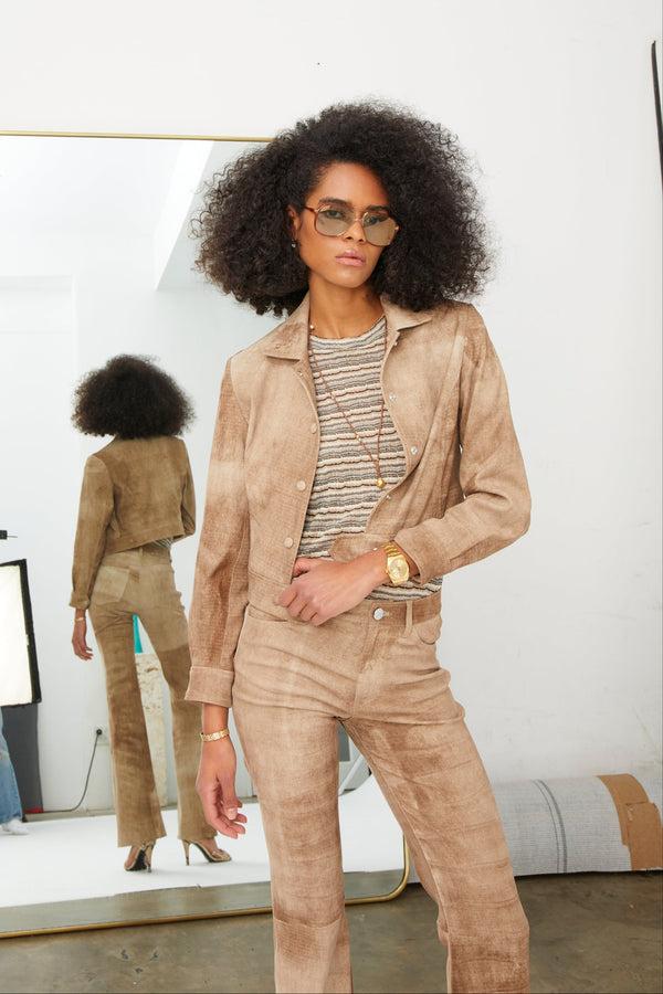 Sprwmn Sepia Suede Hardy Jacket SEPIA