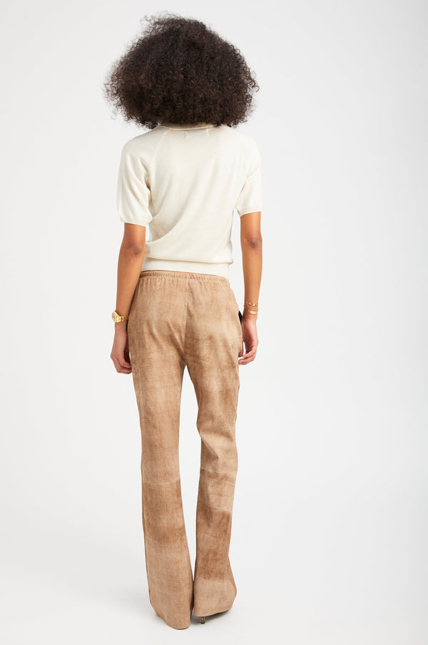 Sprwmn Sepia Suede Straight Leg Pants SEPIA
