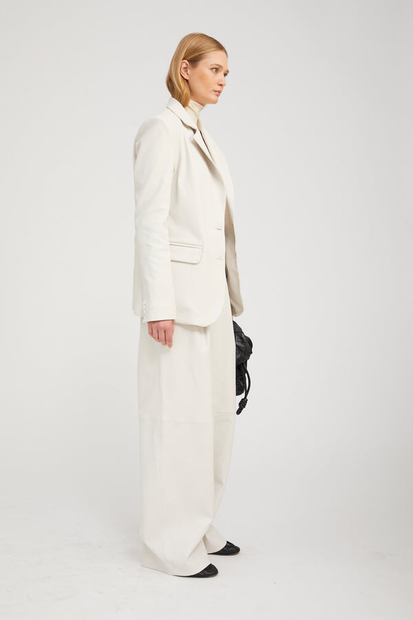 Sprwmn Shell Leather Paloma Pleated Trousers SHELL