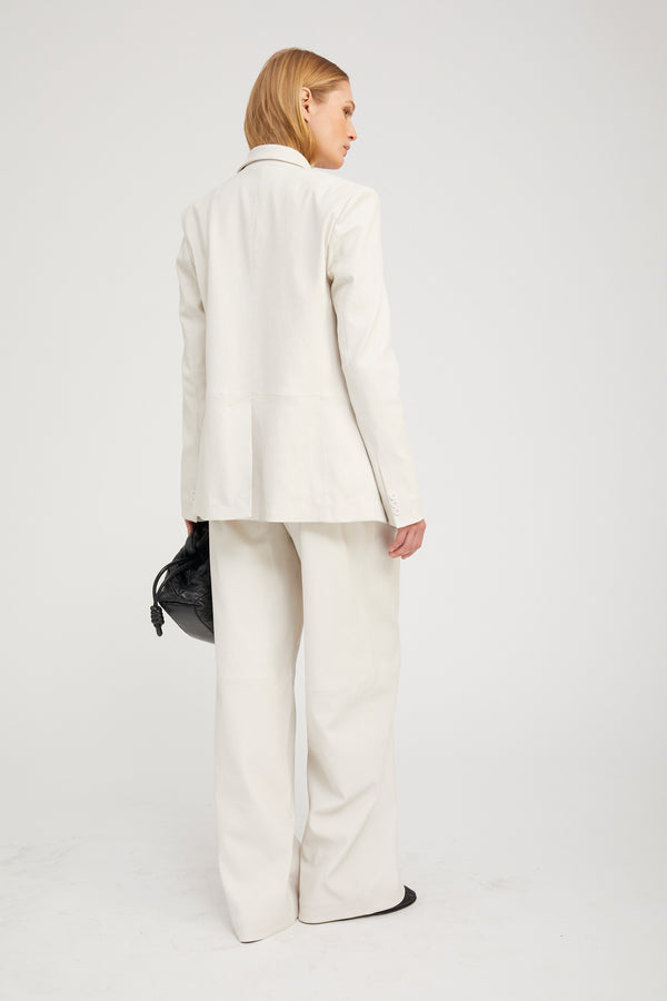 Sprwmn Shell Leather Paloma Pleated Trousers SHELL