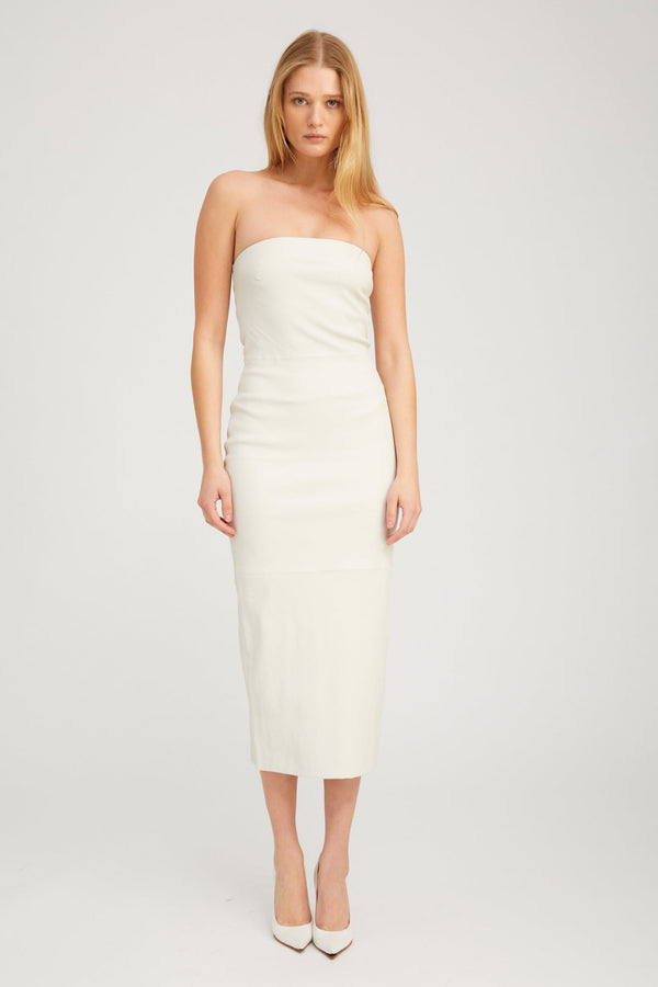 Sprwmn Shell Leather Tube Dress SHELL