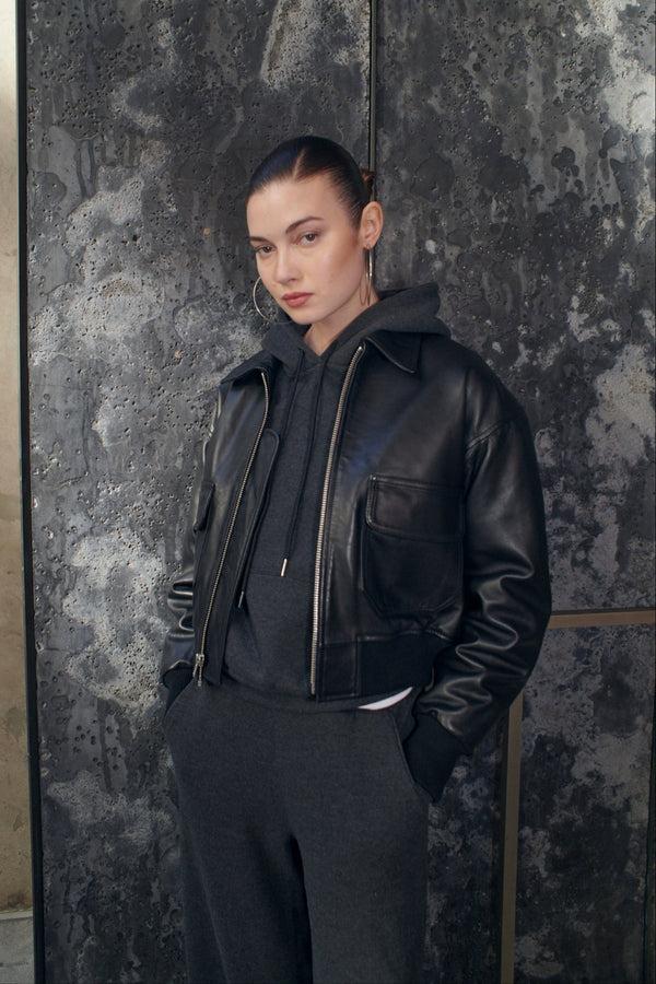 sprwmn Shrunken Hoodie Charcoal