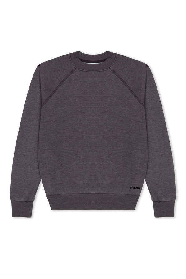 Sprwmn Shrunken Raglan Sweatshirt Charcoal