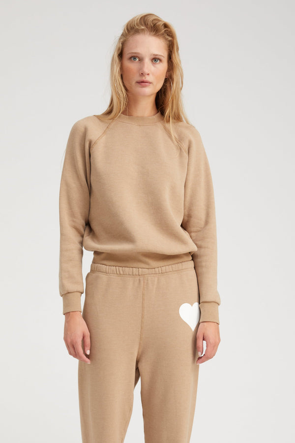 sprwmn Shrunken Raglan Sweatshirt Latte