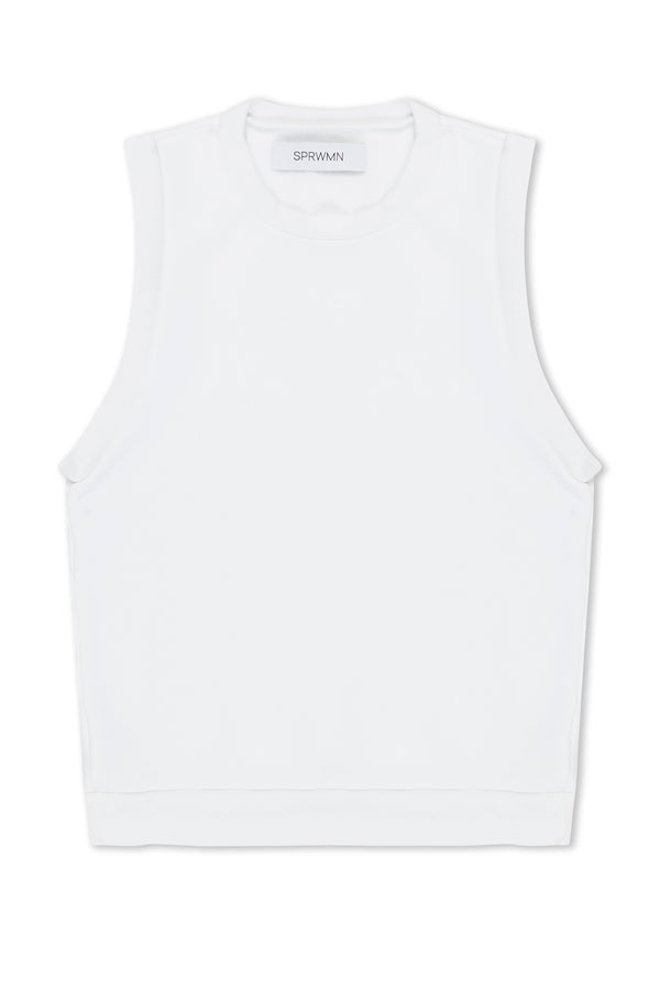 Sprwmn Shrunken Vest White
