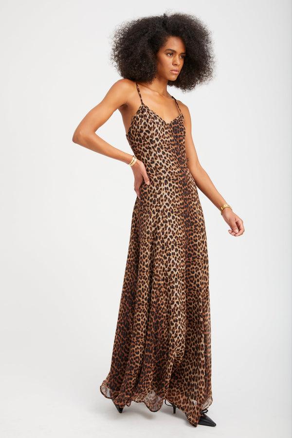 Sprwmn Silk Bias Maxi Dress JAGUAR