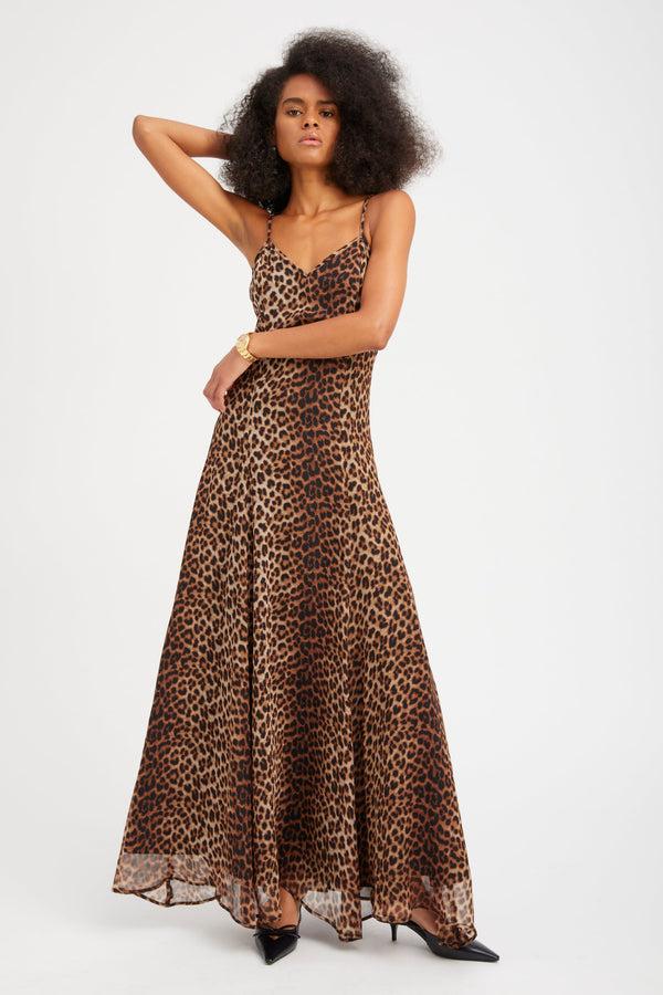 sprwmn Silk Bias Maxi Dress JAGUAR