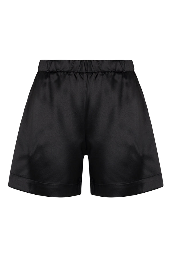 Sprwmn Silk Culotte Shorts BLACK
